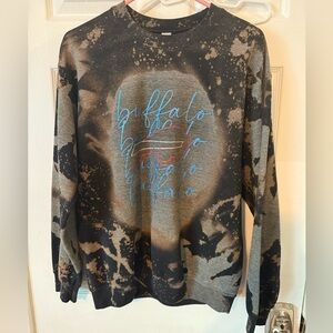 Buffalo Bills Women’s Tie Dyed Crewneck Sweater. Size Medium